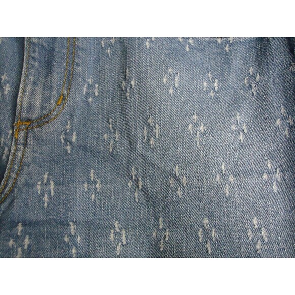 Ann Taylor Loft Cut Off Shorts Geometric Pattern Distressed Raw Hem 10 W30 - Picture 3 of 8